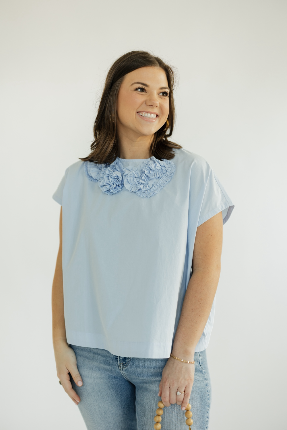Paige Floral Embroidered Cap Sleeve Top