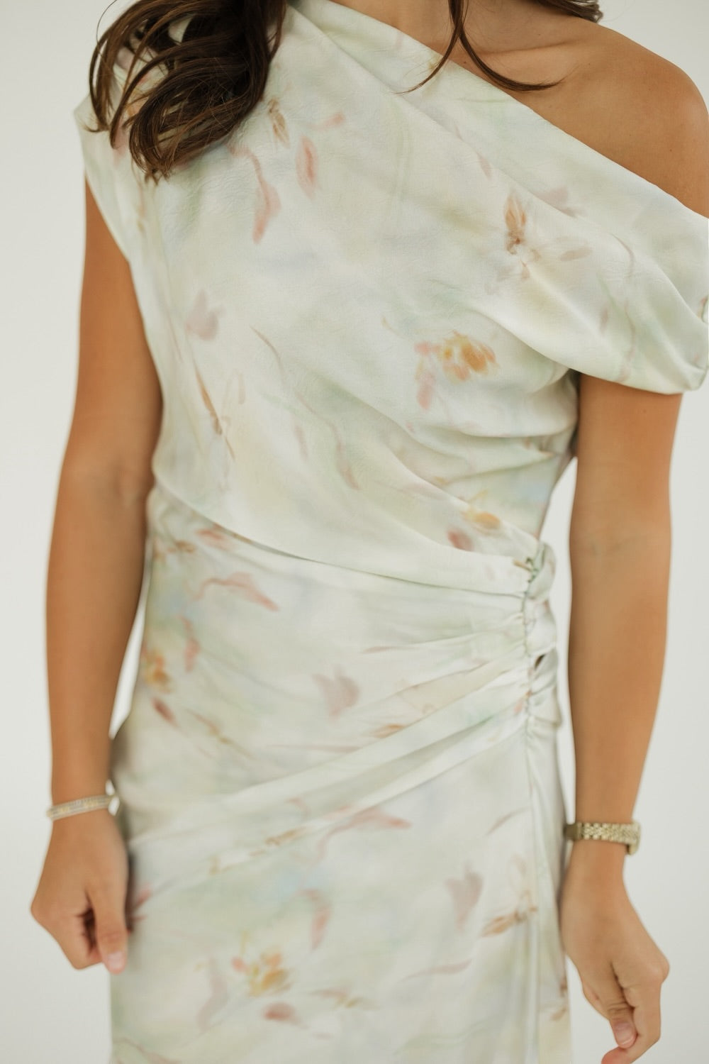 Arta Gathered Mint Dress