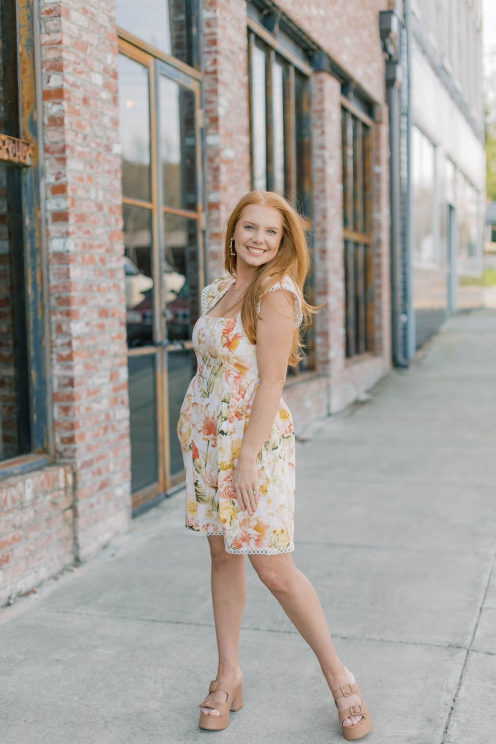Zury Floral Smoked Mini Dress (XS-3XL)