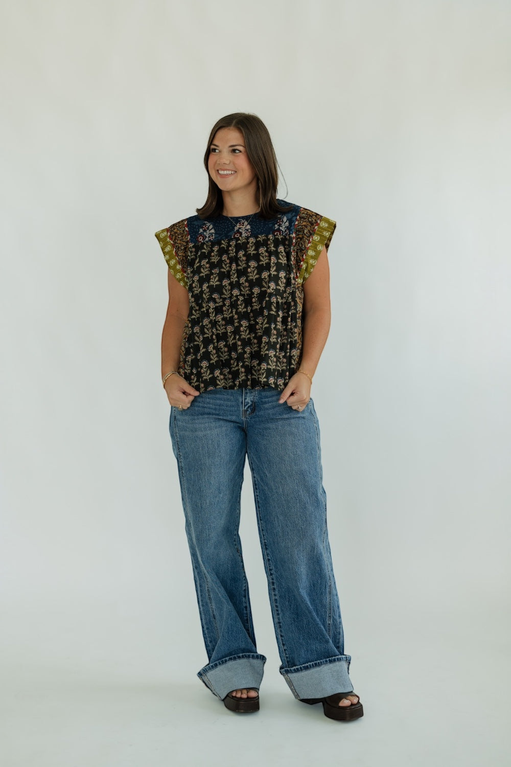 Indy Sleeveless Floral Print Top