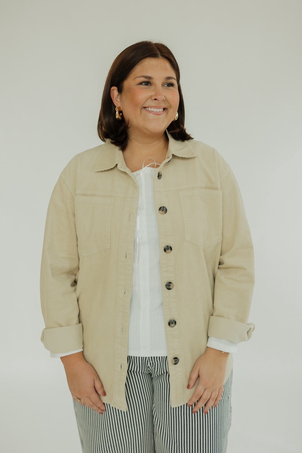 Corduroy Jacket in Cream