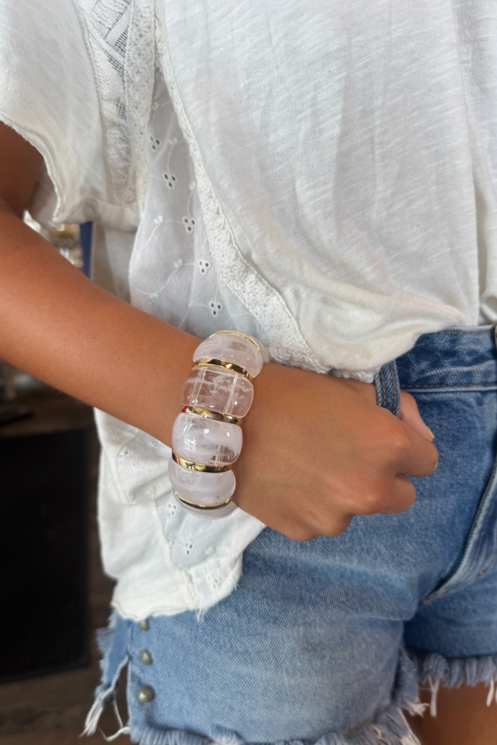 Talia Bracelet in White