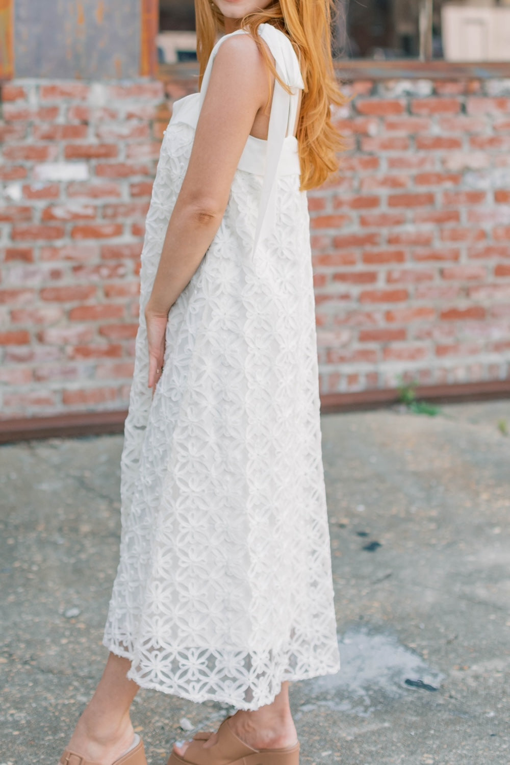 Sabine Ivory Bow Detail Mini Dress