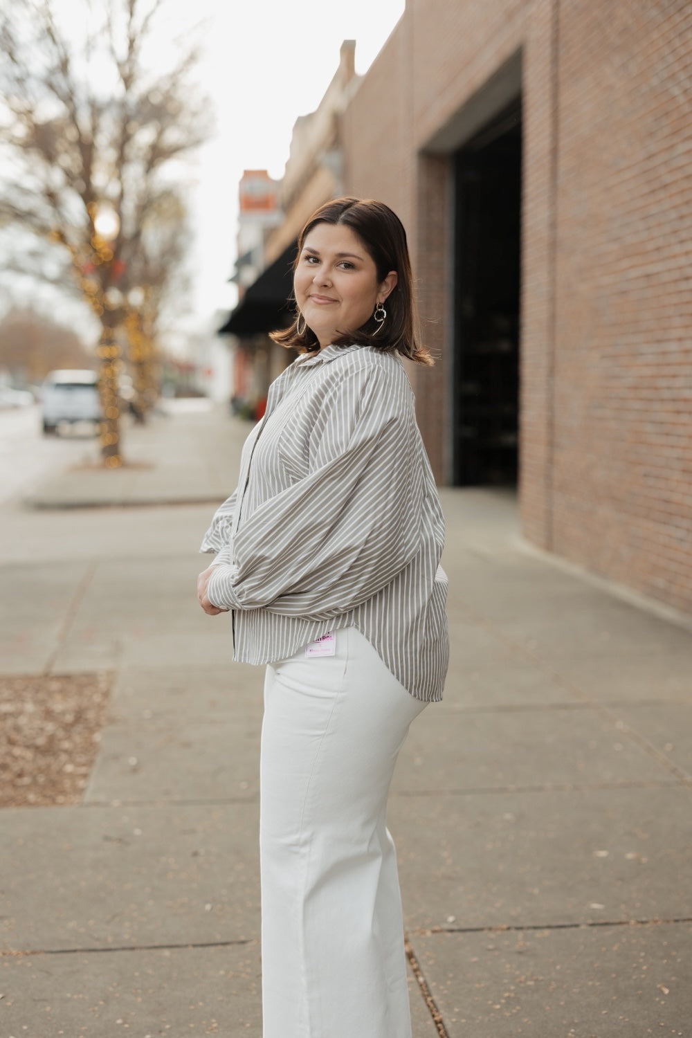 Brooks Olive Pinstripe Button Down (S-3XL)