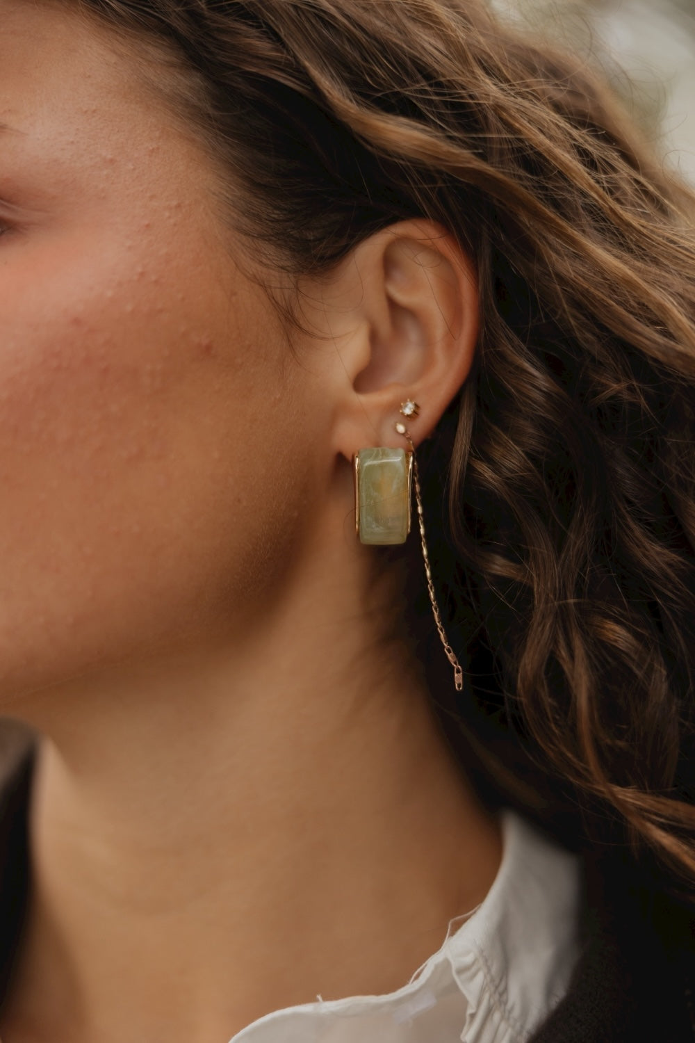 Olive Square Open Hoops