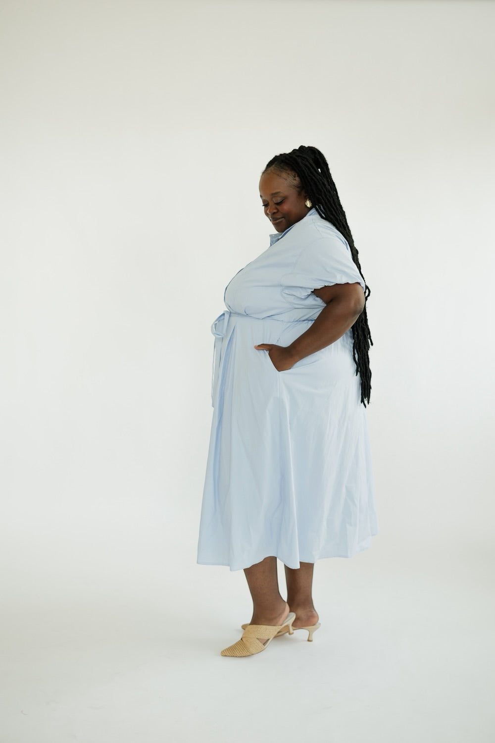 Cara Collared Tie Waist Maxi Dress