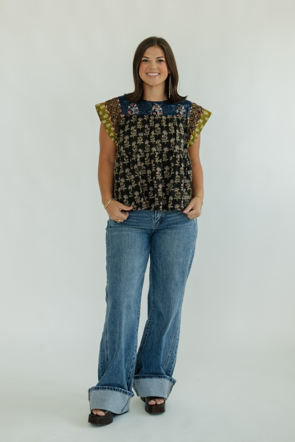 Indy Sleeveless Floral Print Top