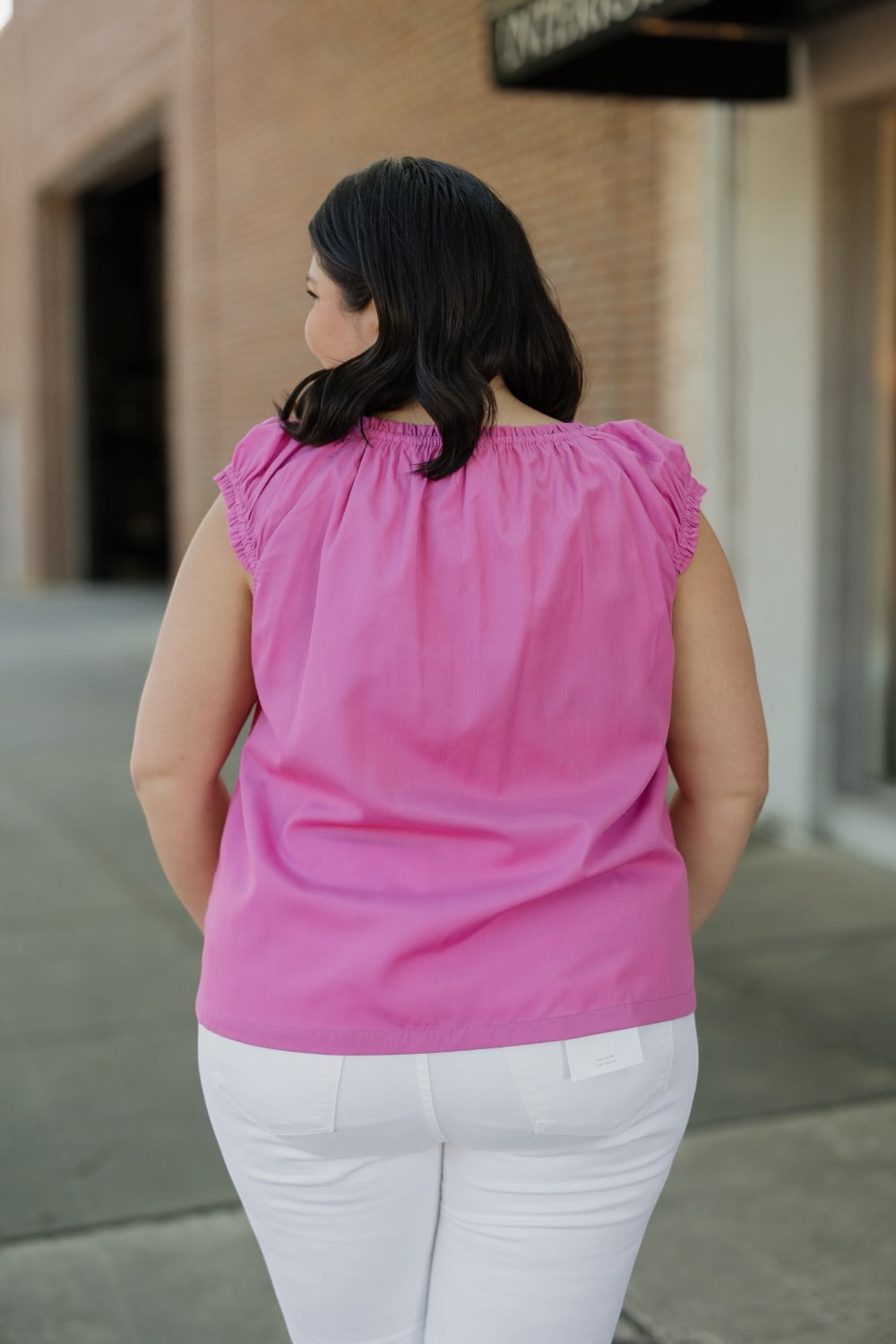 Orchid Pink Cap Sleeve Blouse (S-3XL)