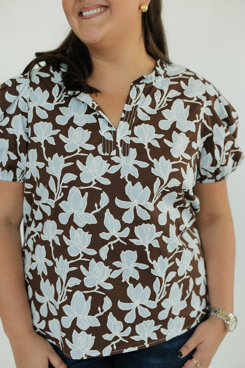 Lainey Growing Grace Blue Top (XS-2XL)