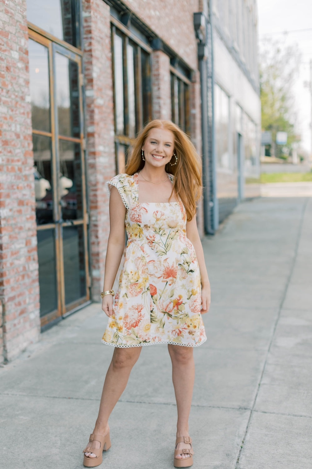 Zury Floral Smoked Mini Dress (XS-3XL)