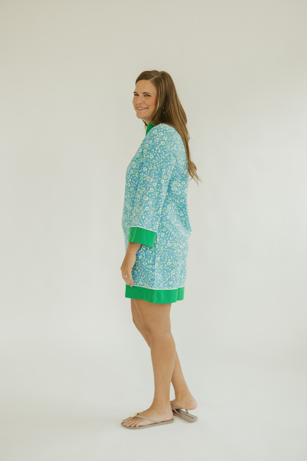 Brenda Meadow Line Blue Dress (XS-XL)