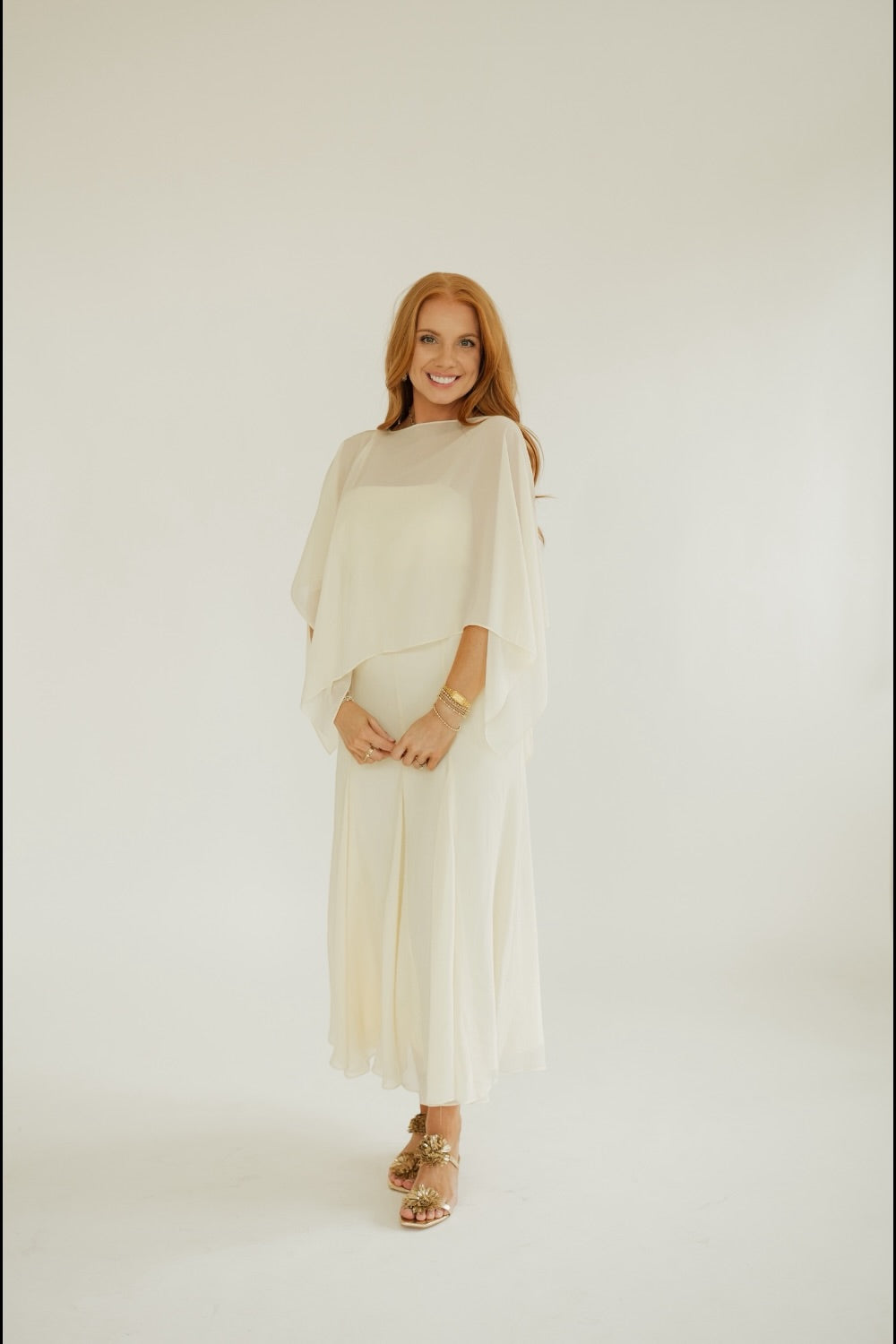 Sable Yellow Scarf Midi Dress