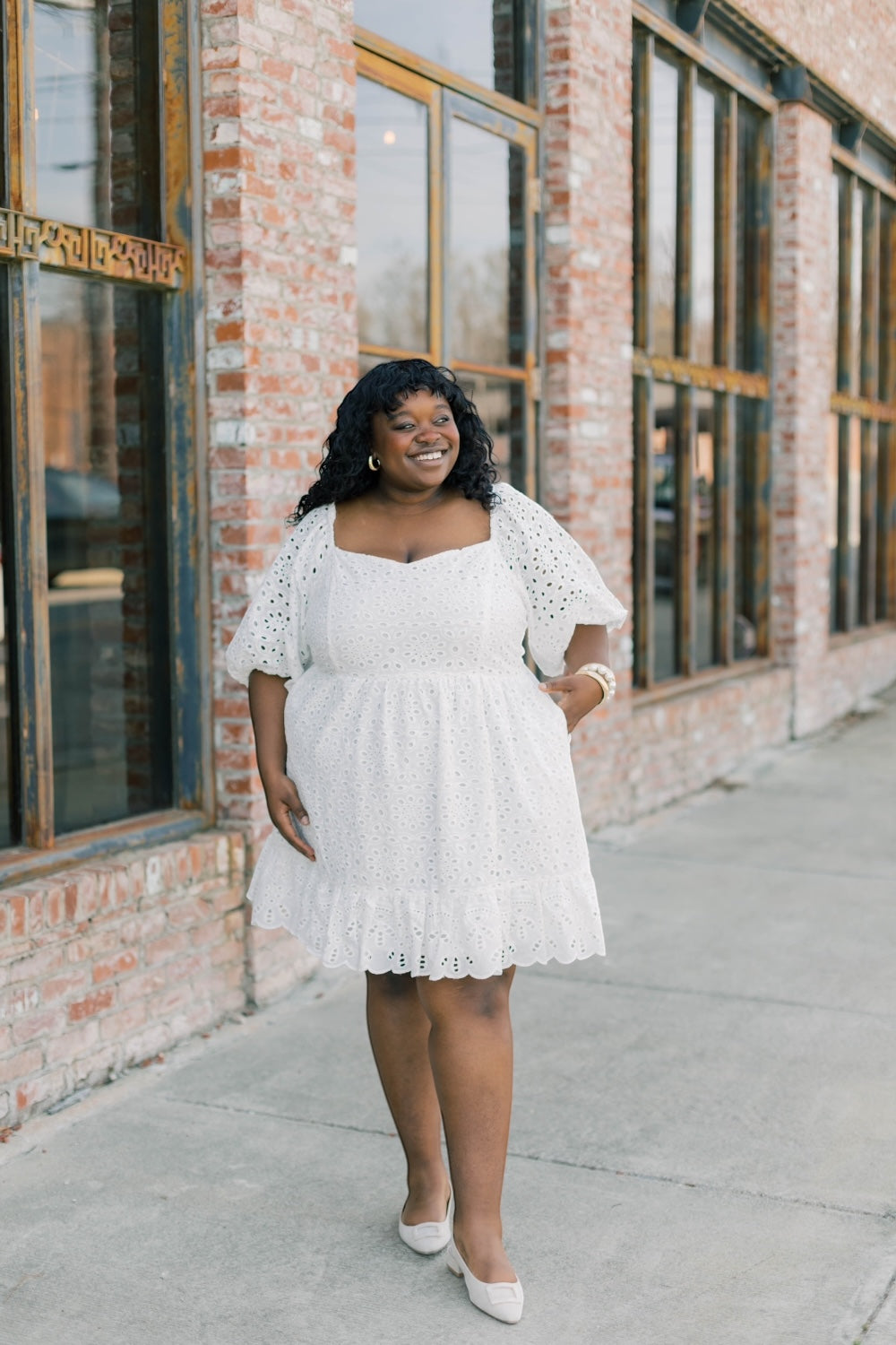 Sophy Eyelet Sweetheart Mini Dress