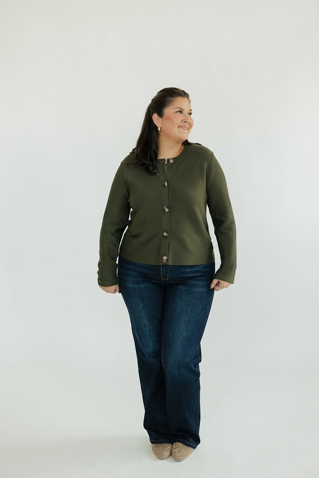 Olive Brown Knit Cardigan (S-XL)