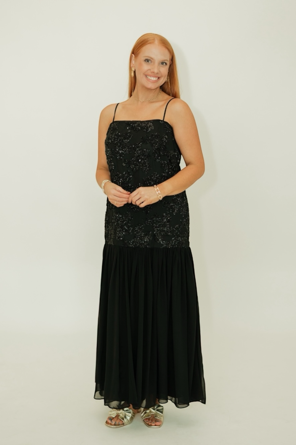 Marissa Drop Waist Sequin Dress