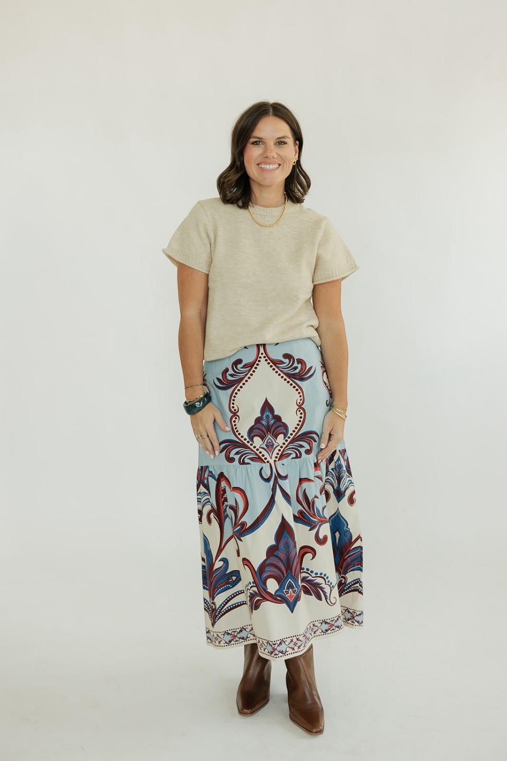 The Natalie Top in Stone (XS-XL)