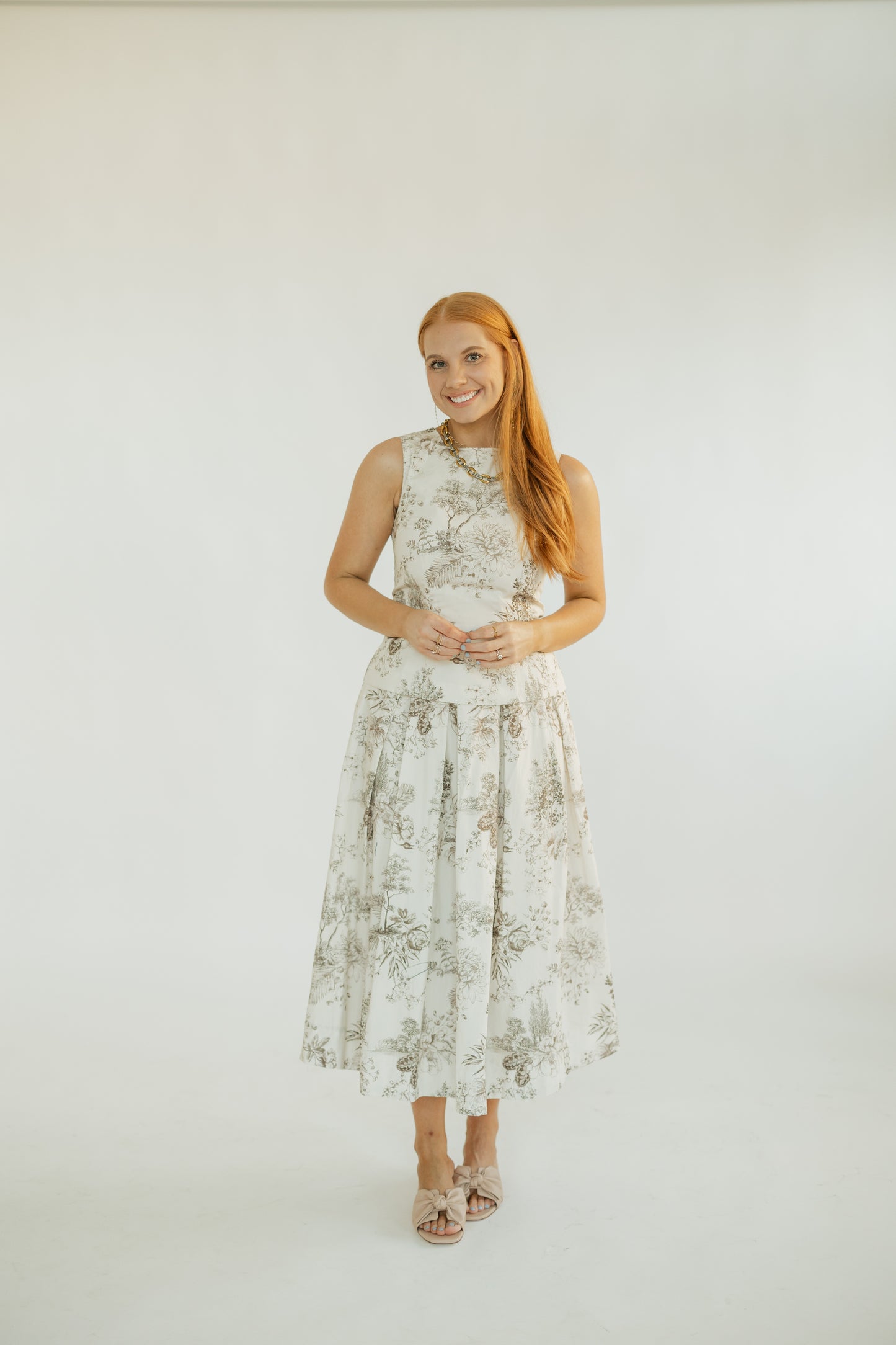 Betty Brown Toile Dart Blouse