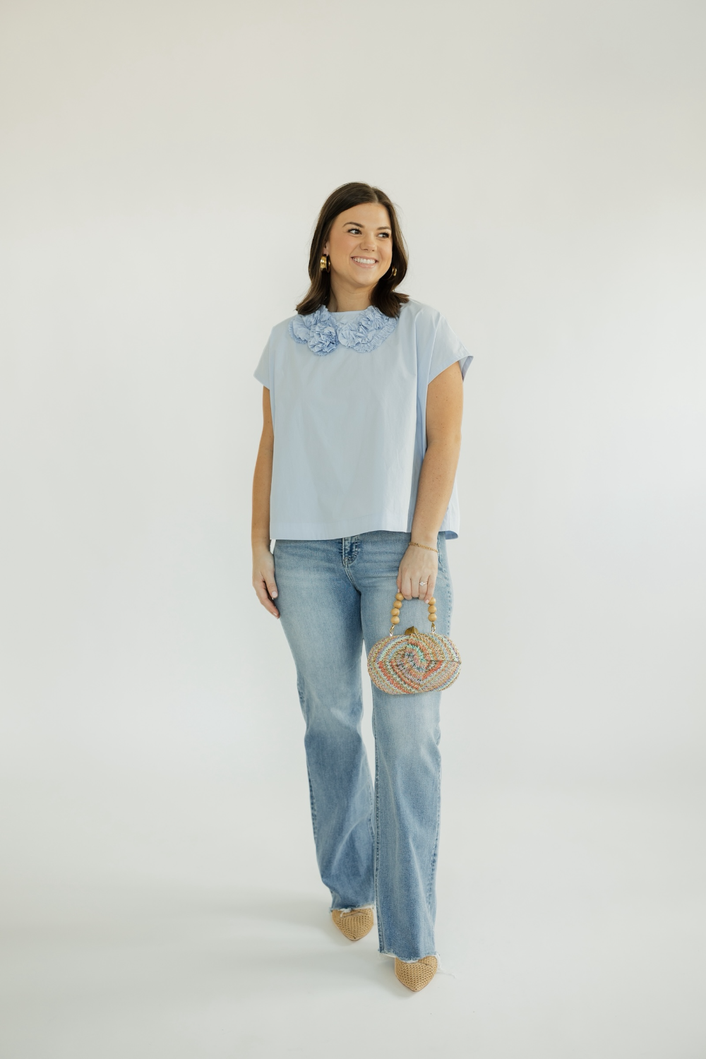 Paige Floral Embroidered Cap Sleeve Top