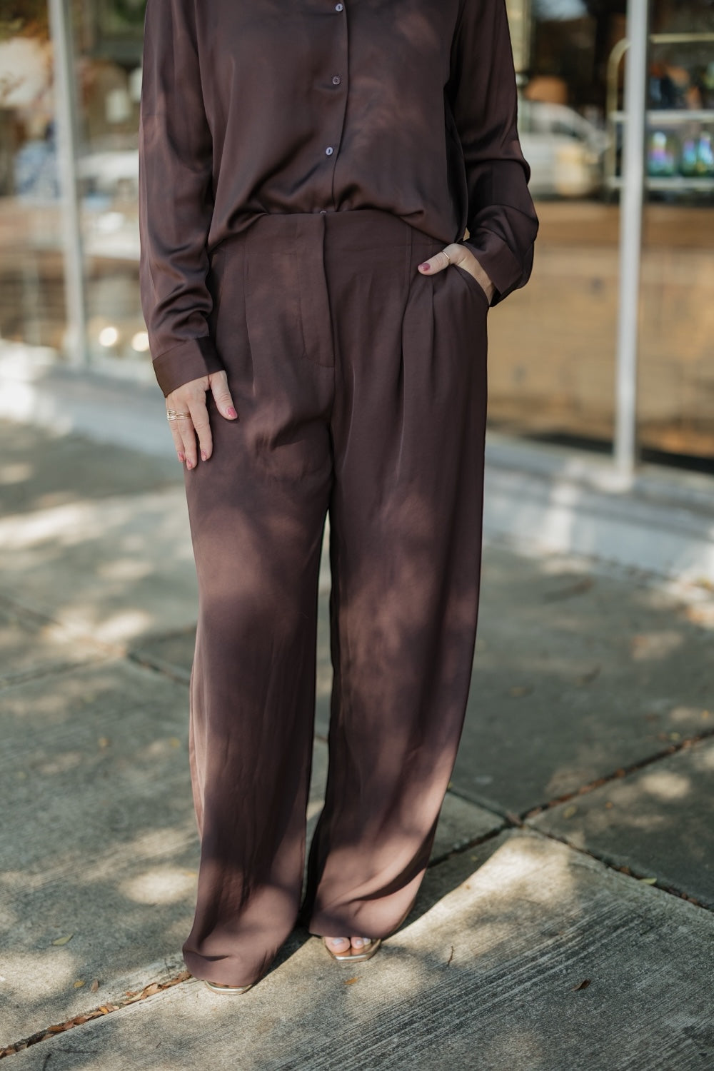 Brooks Espresso Wide Leg Pants (XS-XL)