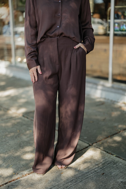 Brooks Espresso Wide Leg Pants (XS-XL)