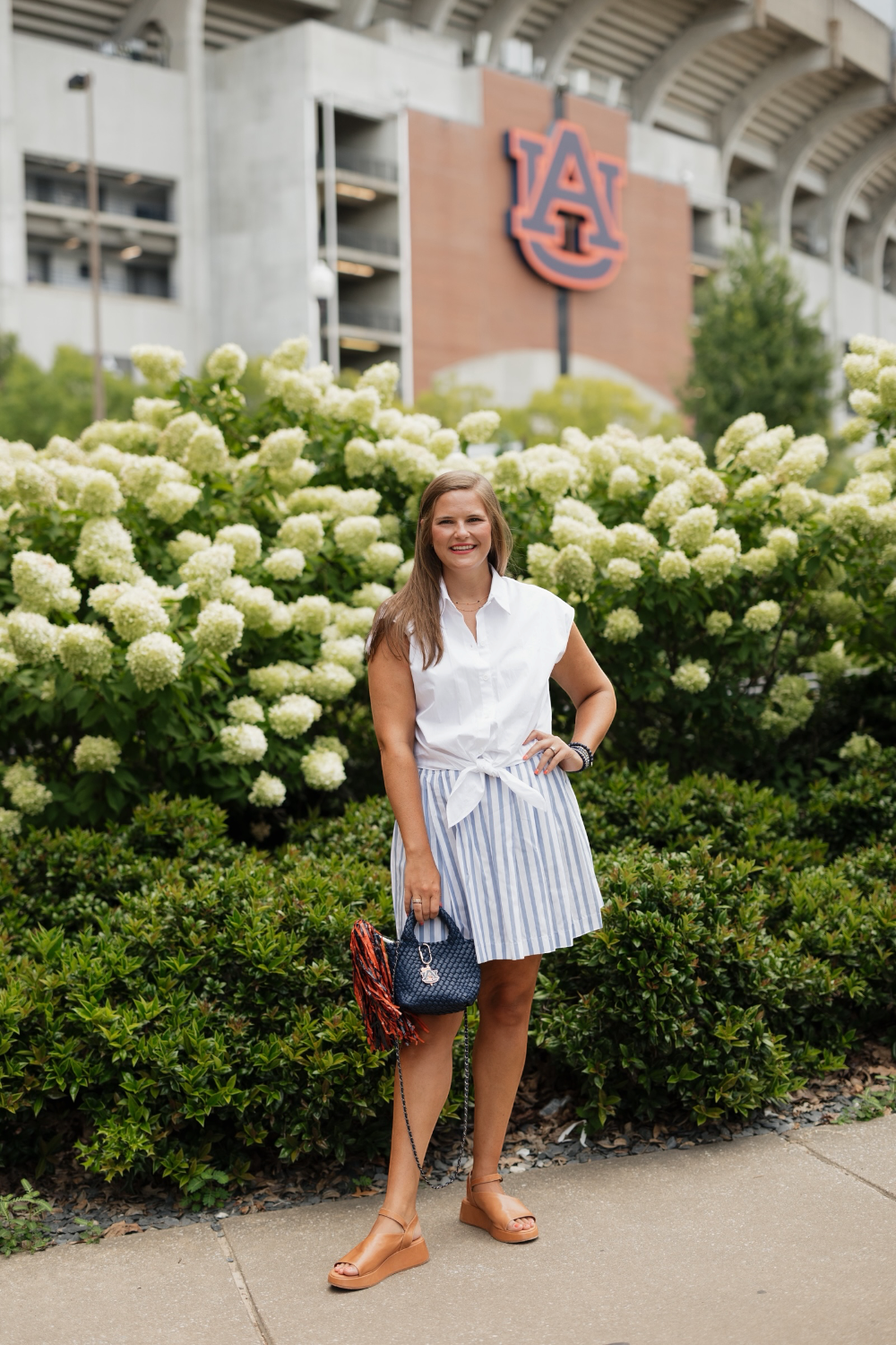 Zara Sky Stripe Mini Skirt (S-3XL)
