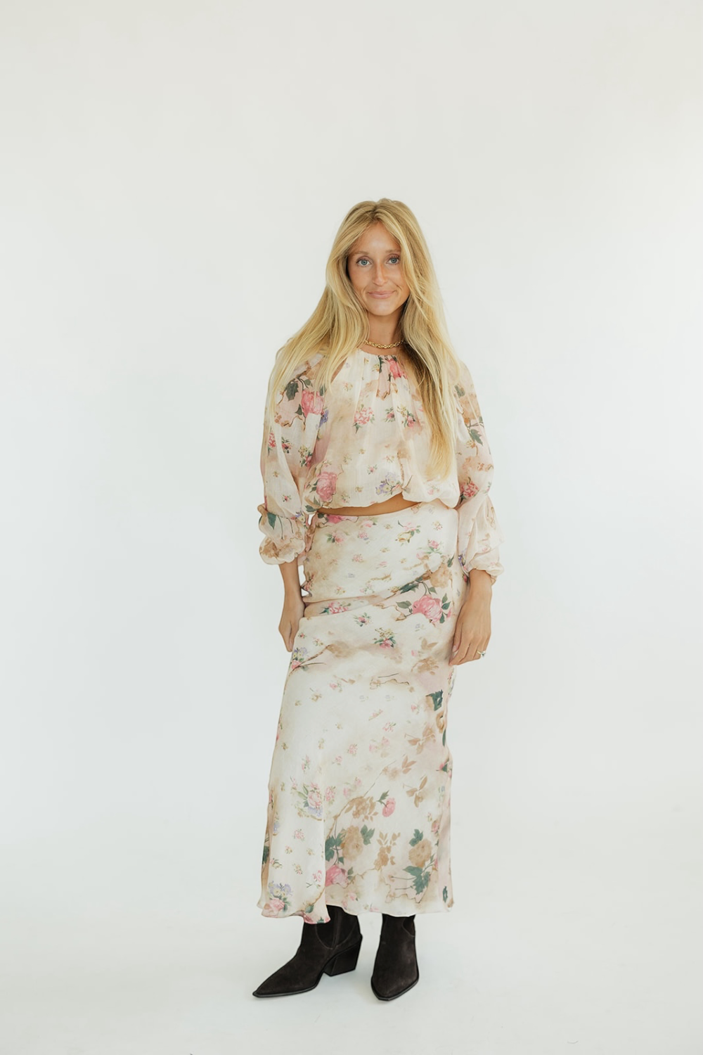 Eisley Floral Printed Long Sleeve Blouse