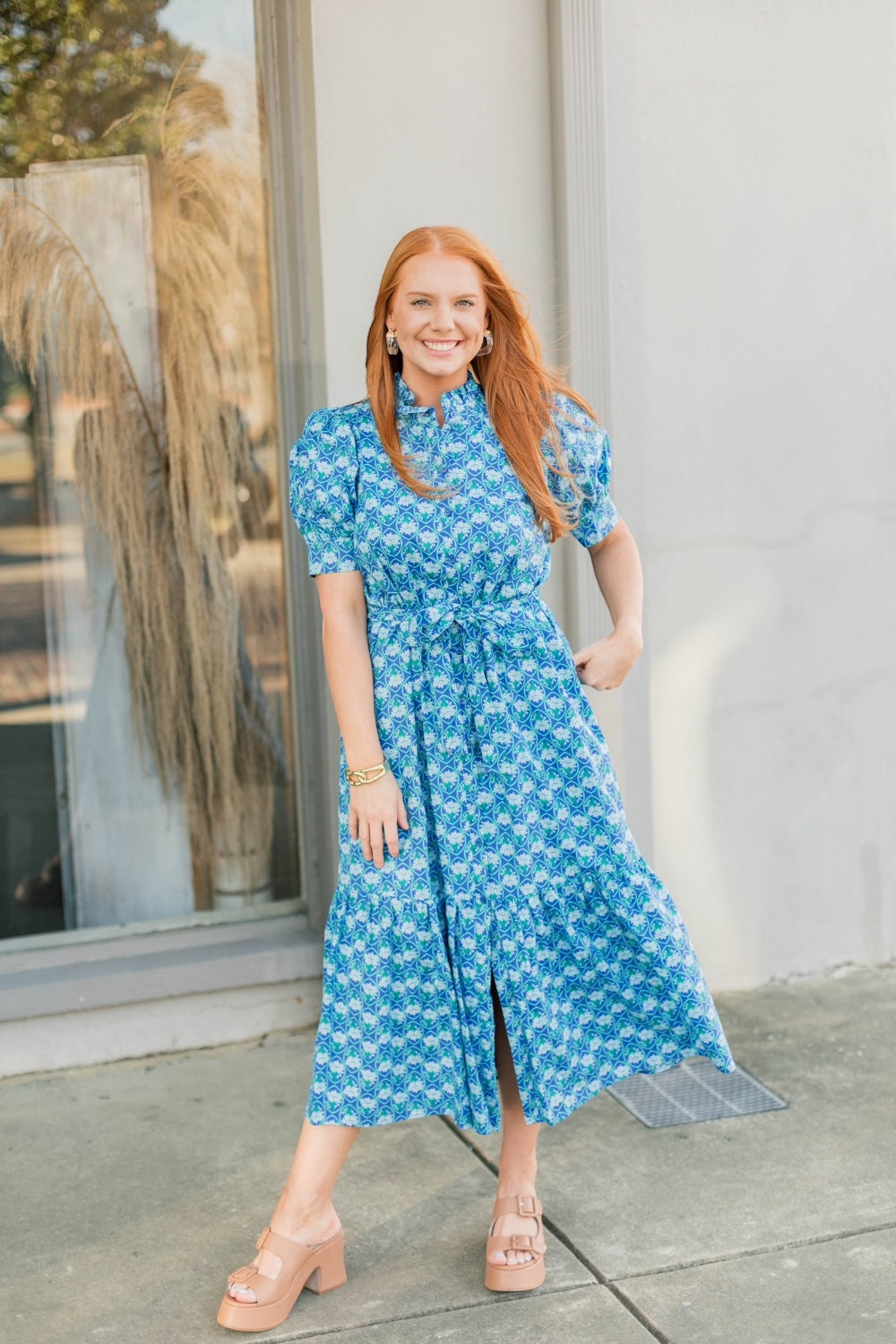 Driftwood Floral Button Down Midi Dress (XS-3XL)