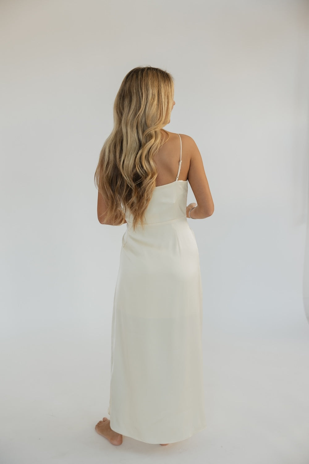 Andie Satin Wrap Midi Dress