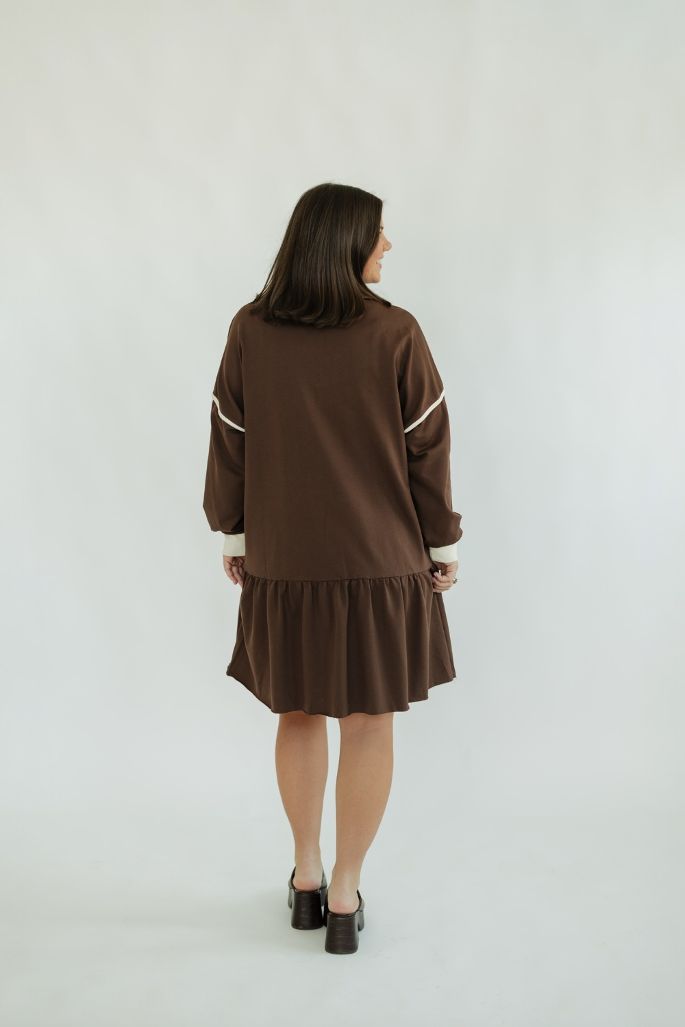 Chocolate Terry Baby Doll Dress (S-3XL)