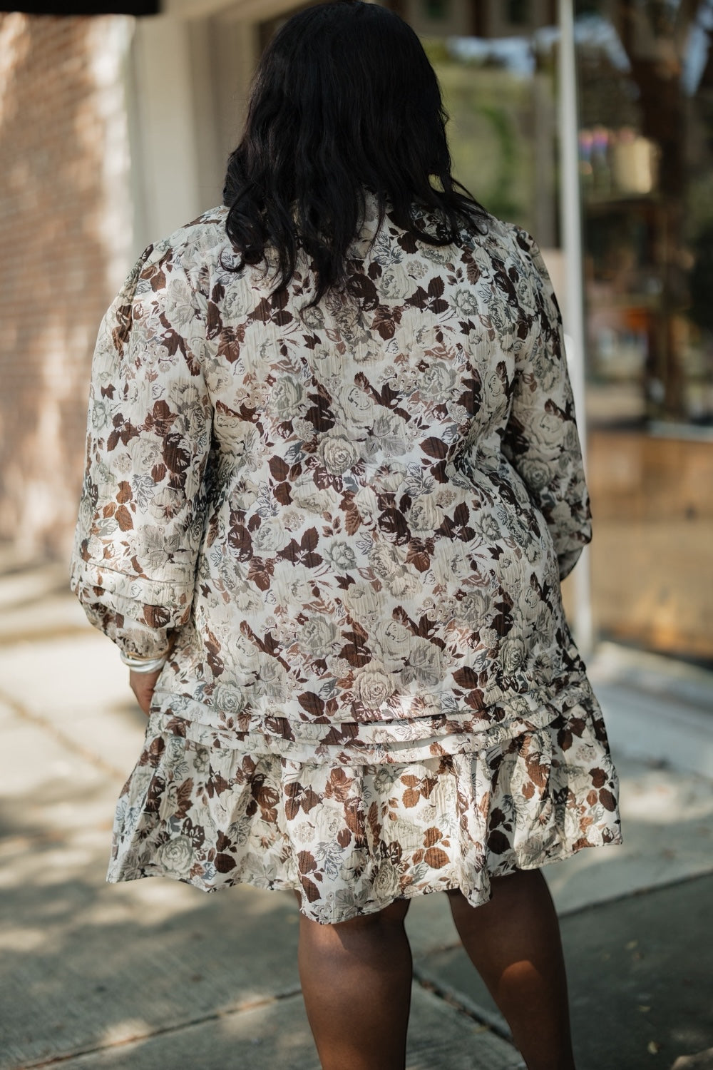 Dana Brown Multi Floral Dress (S-3XL)