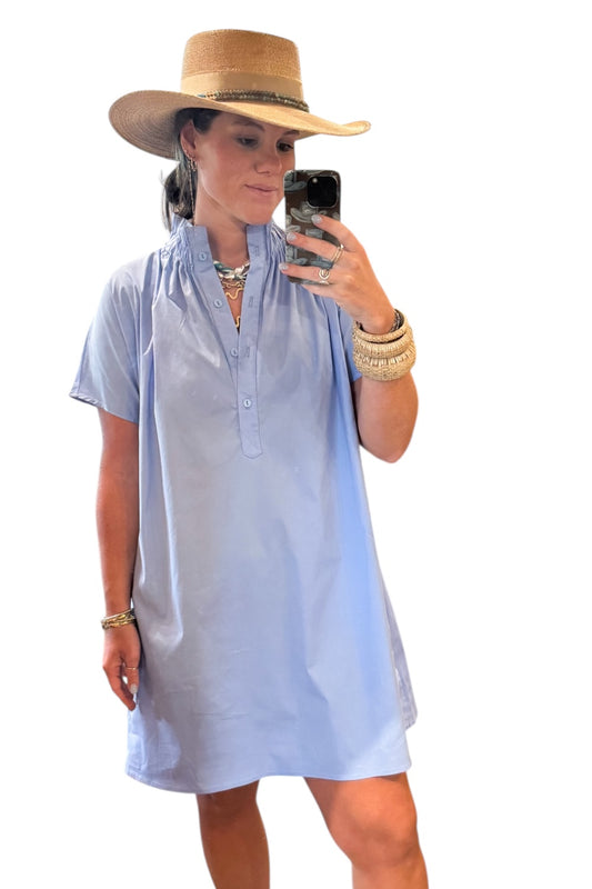 Emma Cotton Sky Dress (S-3XL)