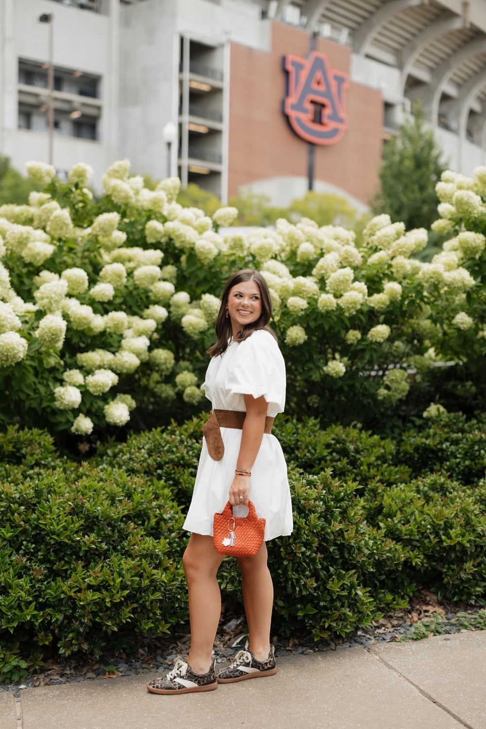 Sadie White Bubble Hem Mini Dress