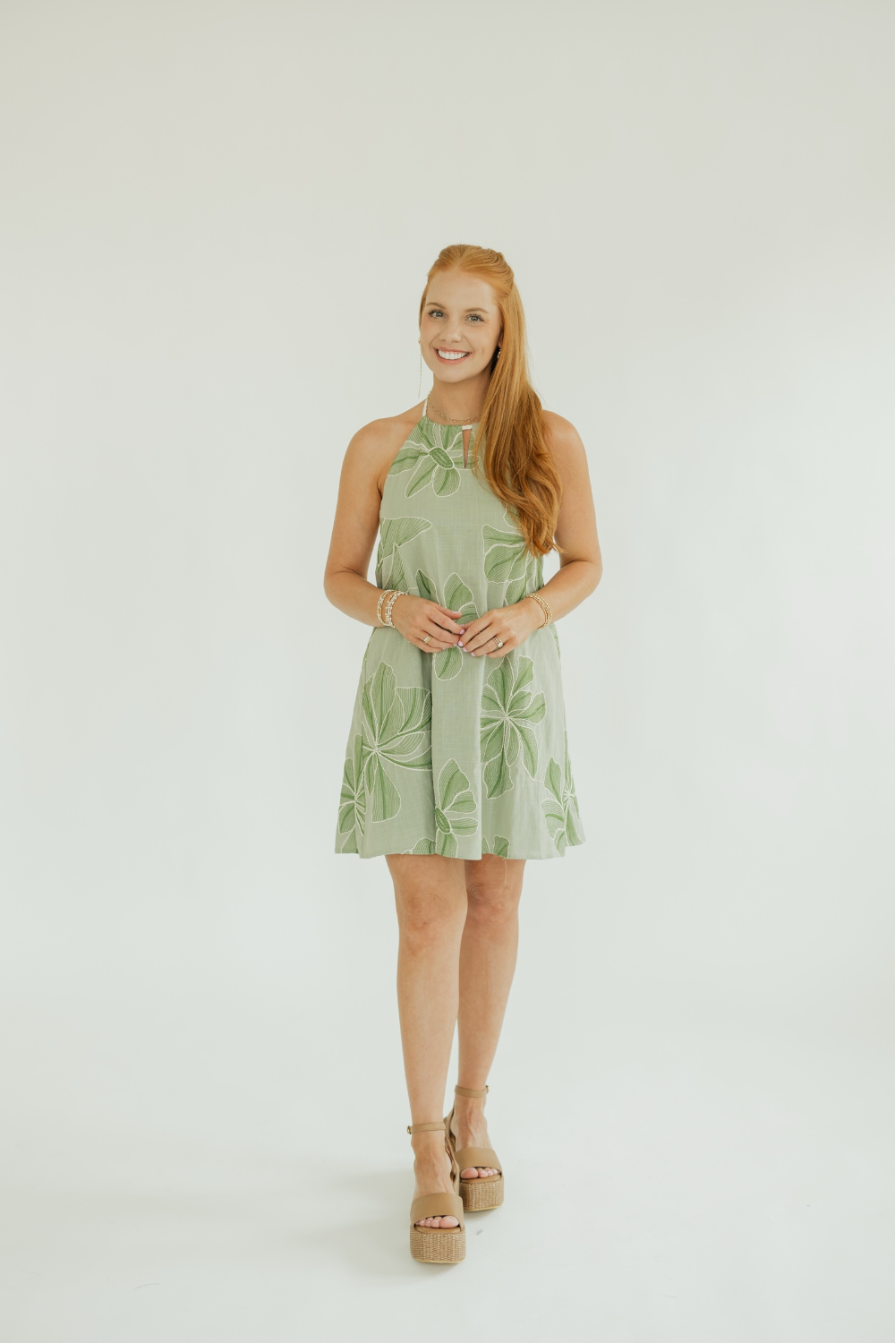 Trapez Sage Mini Dress