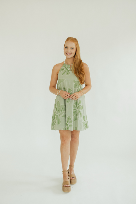 Trapez Sage Mini Dress