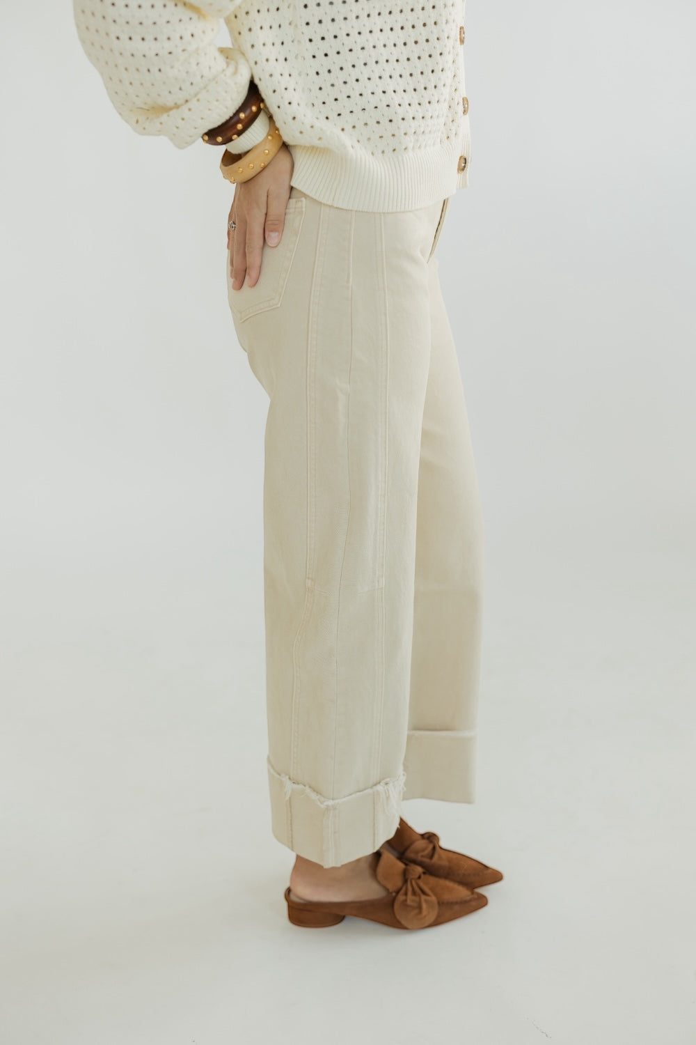 Whitecap Gray High Rise Cuffed Jean By Flying Monkey