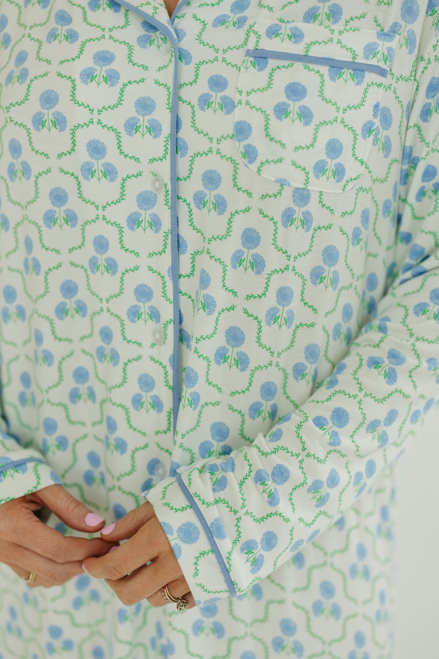 Charlotte Nightshirt in Sweetbriar Lattice by Mary Square