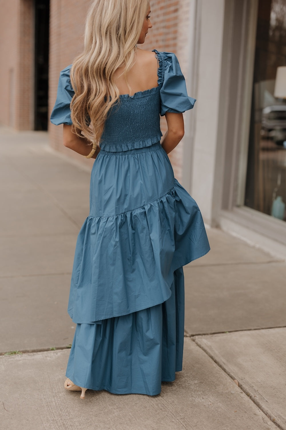 Debbie Deep Teal Poplin Skirt