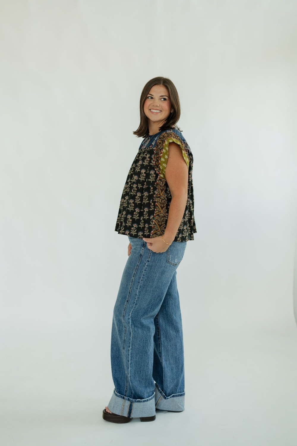 Indy Sleeveless Floral Print Top
