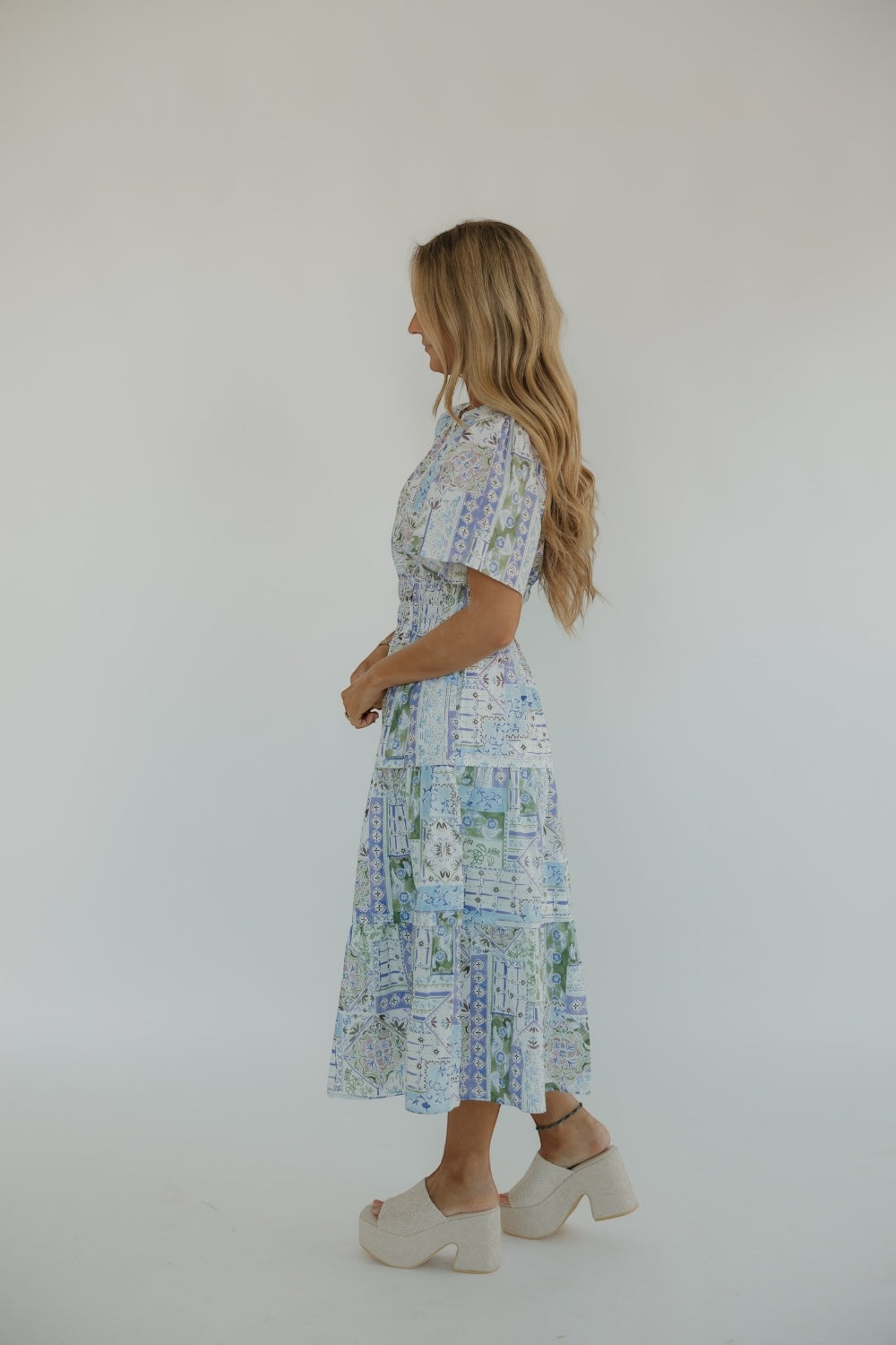 Lottie Lavender Pintuck Midi Dress