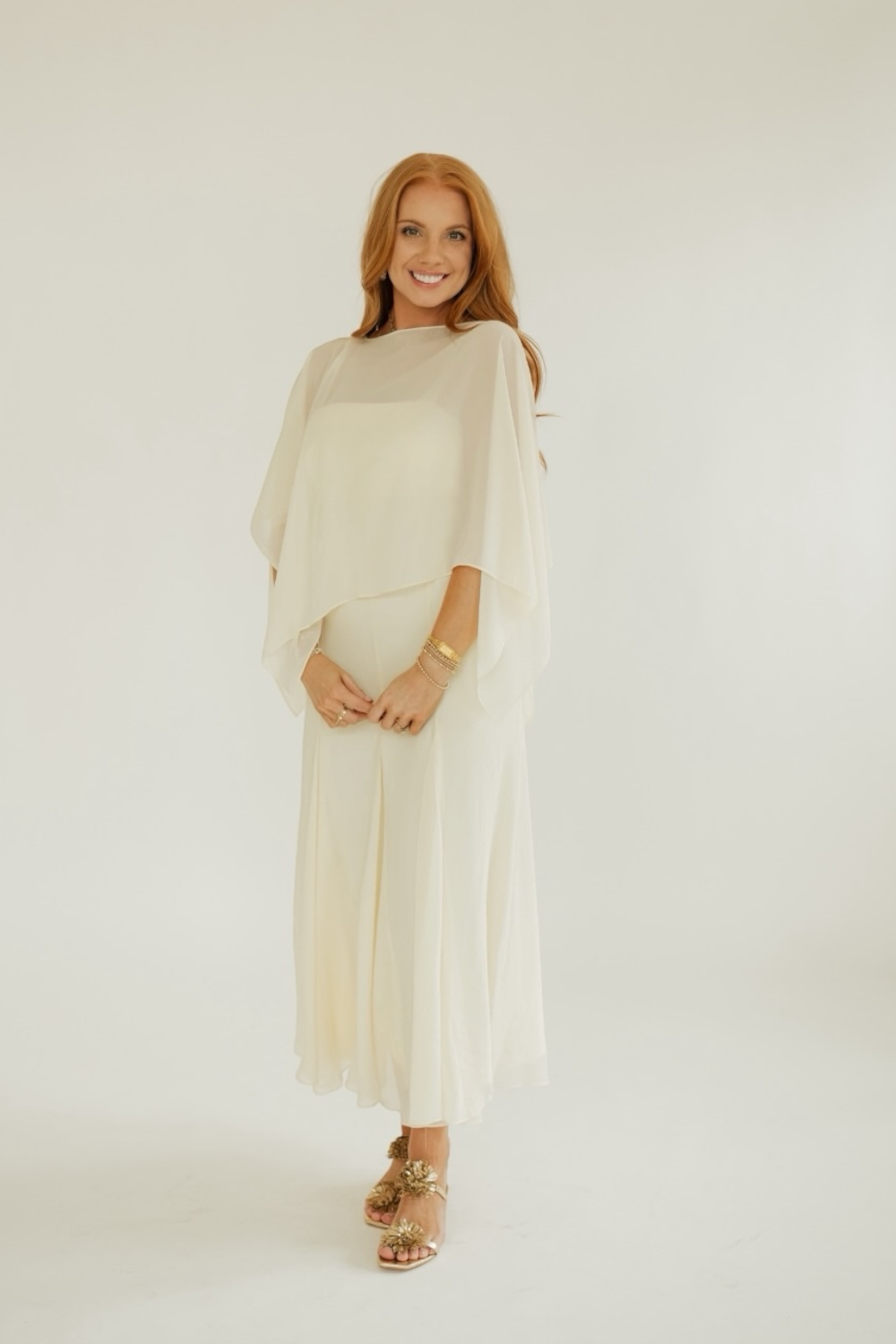 Sable Yellow Scarf Midi Dress