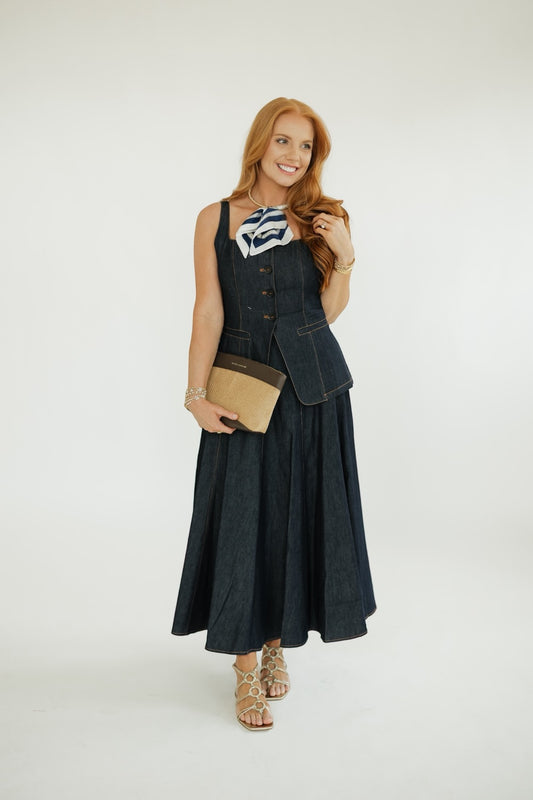 Taylor Dark Denim Vest