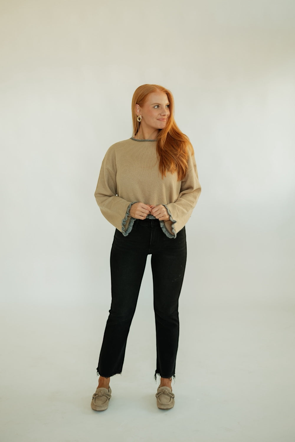 Wanda Ruffle Hem Sweater