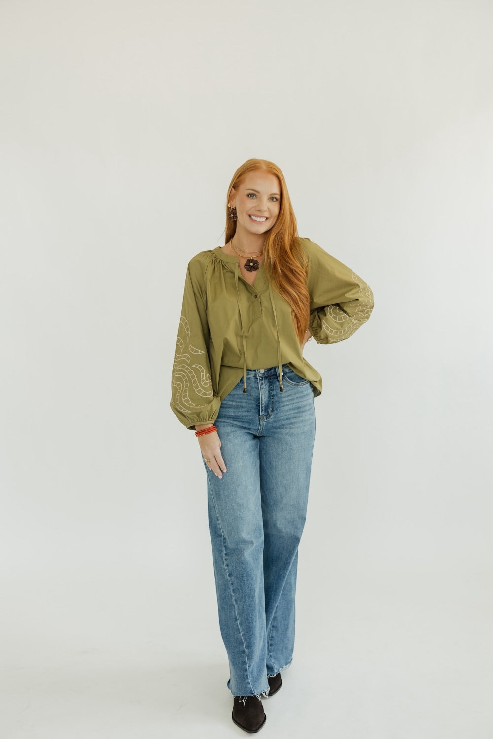 Olive Glow Blouse