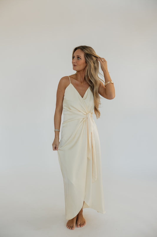 Andie Satin Wrap Midi Dress