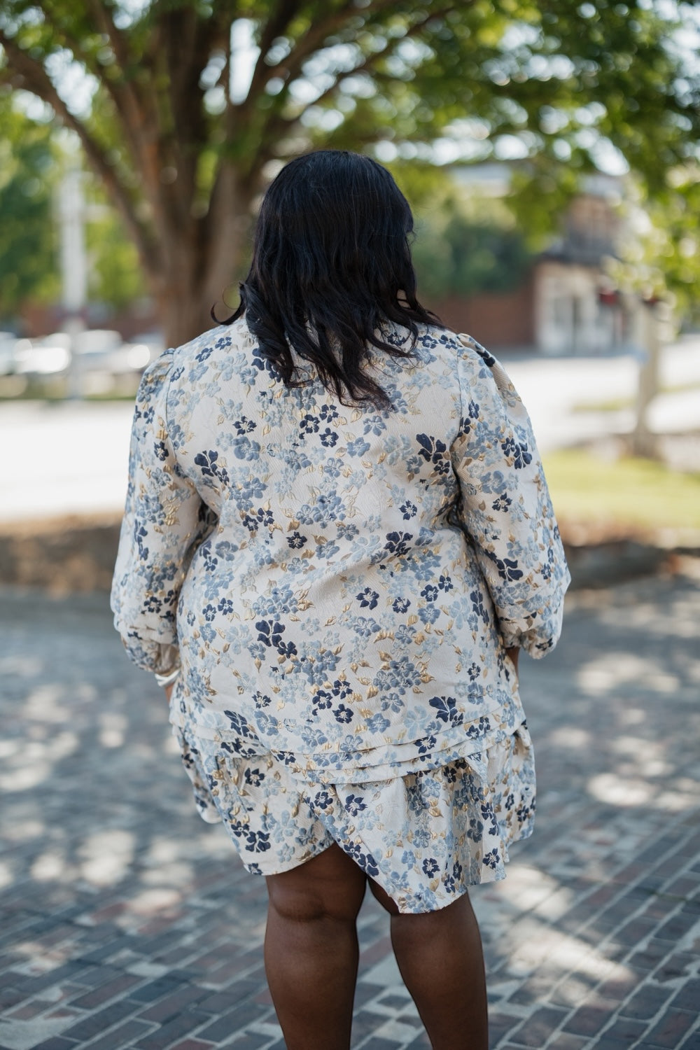 Megan Blue Multi Floral Dress (S-3XL)
