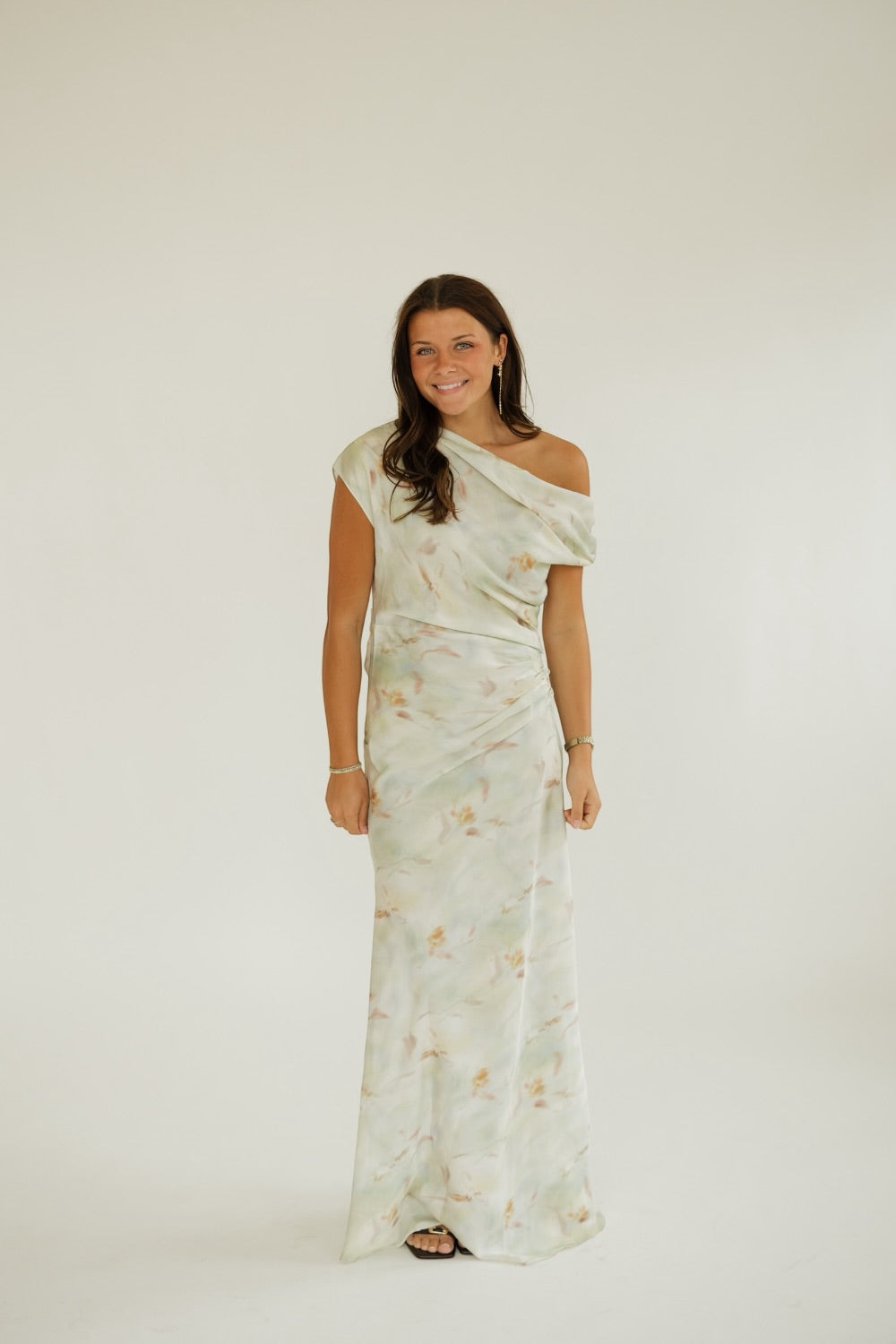 Arta Gathered Mint Dress