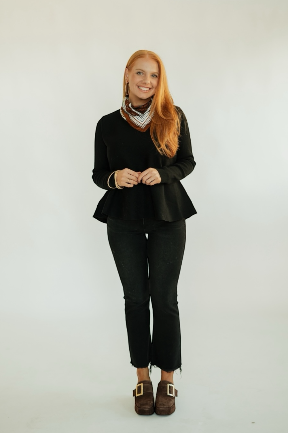 Black Flared Knit Sweater (S-XL)