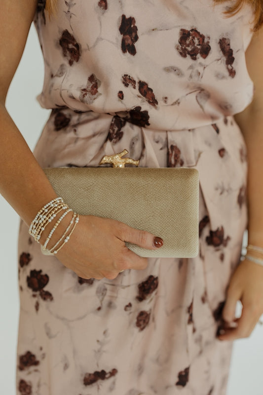 Gold Velvet Clutch