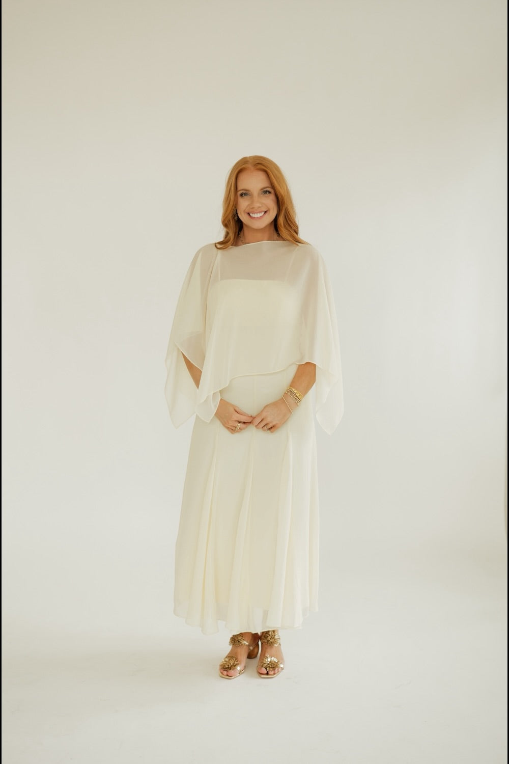 Sable Yellow Scarf Midi Dress
