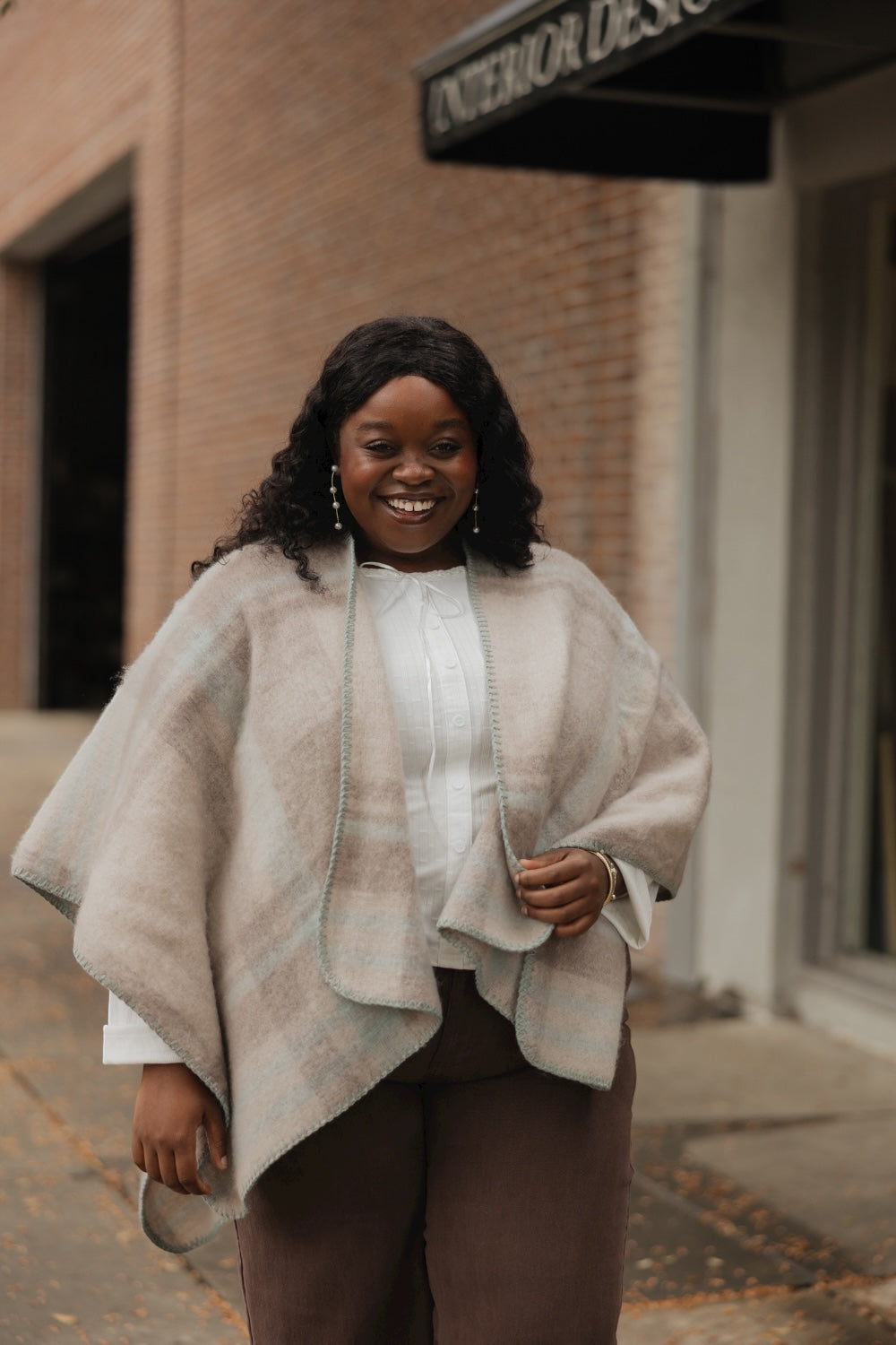 Icy Blue Whipstitch Wrap